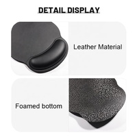 Tapis de souris noir souple à quatre côtés en mousse à mémoire de forme PORON, tapis de souris de jeu avec repose-poignet, tapis de bureau antidérapant en stock pour le bureau et la maison