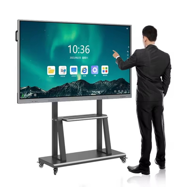 OEM 4K Interactive Flat Panel Whiteboard Portable Education Touch Screen Smart Board for Teaching Classroom School