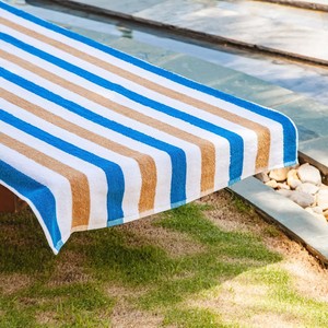 Bán Buôn Sợi Nhuộm Cao Cấp 100% Tinh Khiết Bông Tùy Chỉnh Đầy Màu Sắc Sọc Mô Hình Siêu Mềm Bãi Biển Ghế Khăn - Product Image 4