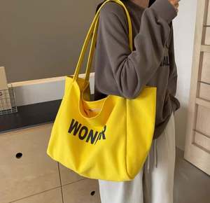 New Letter Printing <b>Messenger</b> <b>Bag</b> Large Capacity Canvas <b>Bag</b> Shoulder <b>Messenger</b> <b>Bag</b> Female - Product Image 2