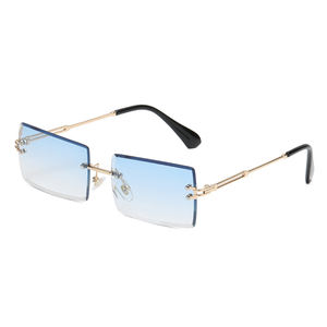 Kingseven-lunettes de soleil Vintage pour femmes et hommes, verres solaires, petit cadre carré sans bords, rectangles, dames, ombres, <span class=keywords><strong>2022</strong></span> - Product Image 4
