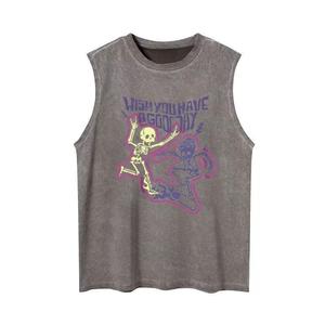 Aola Wholesale 100% Cotton 230 GSM Men's <strong>Tank</strong> <strong>Top</strong> Custom Logo Sporty Muscle Fitness Gym Vest Black Color - Product Image 2