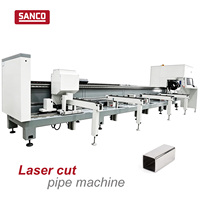Mesin Pemotong Pipa Laser Serat CNC 3000W Pemotong Pipa Logam Karbon Baja Tahan Karat Bulat Persegi Panjang untuk Dijual