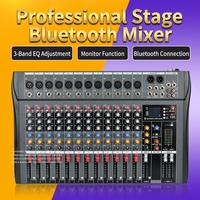 Console de mixage audio USB professionnelle 16 canaux avec alimentation fantôme 48V, construction métal-plastique, processeur de signal numérique