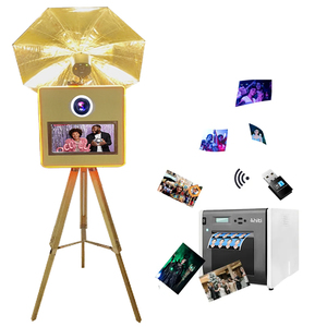 2024 meilleur prix 15.6 écran tactile selfie <span class=keywords><strong>ipad</strong></span> photomaton kiosque vintage en bois coque de photomaton instantané avec <span class=keywords><strong>imprimante</strong></span> et appareil photo - Product Image 1