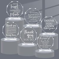 Plaque d'appréciation personnalisée en acrylique de haute qualité, cadeau inspirant en lucite pour employés, souvenir pour équipe d'infirmières et enseignants