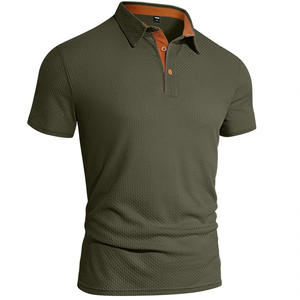 Polo de Manga Corta para Hombre, 26 Colores, Verano, Fresco, Blanco, Negro, Azul Marino, Azul Claro, Verde Militar, Poliéster Elástico, Ropa Casual - Product Image 3
