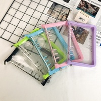 Material de Oficina, Carpeta de Archivo A8 A5 A6 B5, Bolsa para Documentos, Carpeta con Cierre de 6 Anillas, Bolsillos de Plástico PVC, Carpeta con Anillas A5