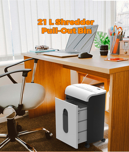 カードと紙用の8枚マイクロカットP5 21L引き出し式シュレッダー - Product Image 1