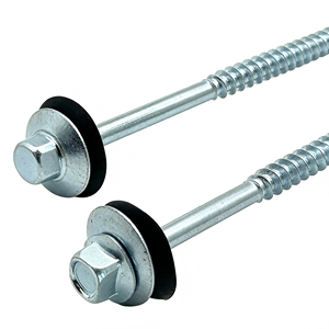 <span class=keywords><strong>Vis</strong></span> autoperceuse à tête <span class=keywords><strong>hexagonale</strong></span> zinguée pour toiture M3.5 x 40 mm, norme ISO, <span class=keywords><strong>vis</strong></span> métal-bois avec rondelle EPDM C1022 métrique - Product Image 2