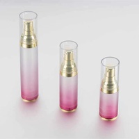 Bouteille pompe à sérum sans air transparente en plastique 15ml 30ml 50ml Bouteille vide de sérums sans air