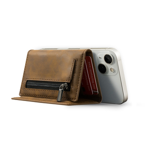 Funda de Piel Sintética Vintage para Teléfono Celular con Tarjetero, Diseño Desmontable y Cierre Magnético - Product Image 2
