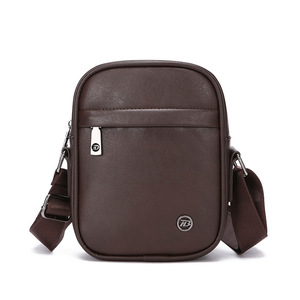 PU Leather Crossbody Phone Bag for <b>Men</b> Vintage Crazy Horse Leather Waist Bag <b>Pouch</b> with Belt Loop Portable Shoulder Bag - Product Image 2