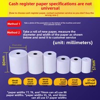 Rollo de Papel Térmico Blanco para Caja Registradora Wanliang, 57x50mm, Capa Única, 19-55m de Longitud, para Recibos de Meituan y Supermercados
