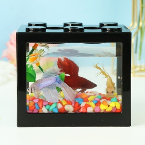 Aquário Retangular de Vidro HD Mini para Peixes Betta para Sala de Estar - Product Image 6