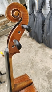 Cello MingShi en érable flammé naturel, bois européen, son chaud, chef-d'œuvre <span class=keywords><strong>acoustique</strong></span>, 4/4 3/4 1/2, fabriqué à la main en Chine - Product Image 4