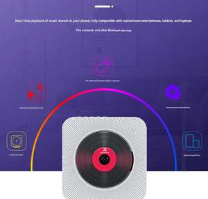 Reproductores de CD Portátiles de Alta Calidad de Sonido para el Hogar, Soporte de Pared para Reproductor de CD, Reproductor de CD para el Hogar - Product Image 3