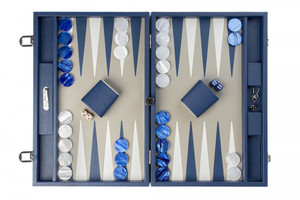 Ensemble de backgammon de <span class=keywords><strong>voyage</strong></span> en cuir de 21 pouces avec serrure - Product Image 5