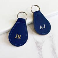 Porte-clés vierge en cuir PU de qualité supérieure personnalisé estampage à chaud marque lettre étiquette porte-clés porte-clés en cuir pour voiture
