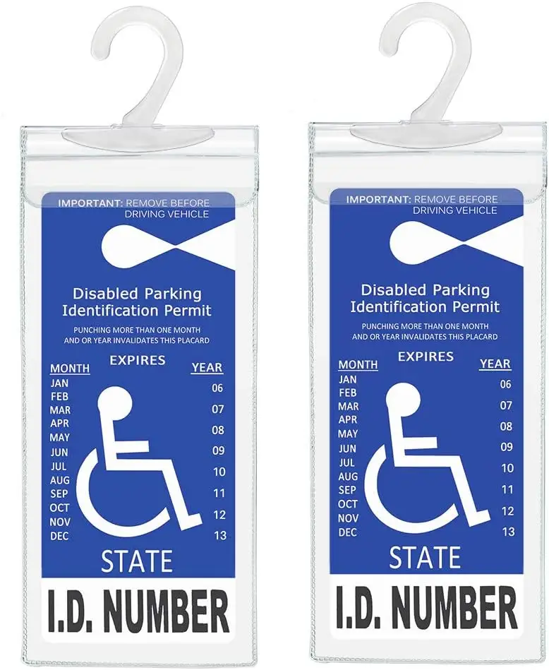 Transparente behinderte Park identifikation Handicap-Erlaubnis halter Placard Protector Hanger Sleeve