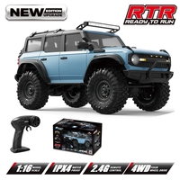 Coche RC HB R1601 1:16 2.4G 4 Canales 4WD Todoterreno con Luces LED, Camioneta Crawler, Vehículo de Escalada, Modelo de Juguete para Mayores de 14 Años, Listo para Usar, Metálico, 35m