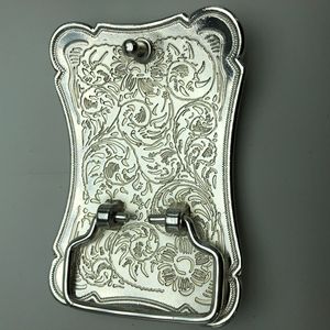 Hebilla de cinturón de latón macizo personalizada, logotipo de flor grabado en 3D de lujo, clip de cuentas doradas y plateadas, placa con nombre occidental, 40mm de ancho interno - Product Image 6
