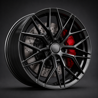 Produsen Cina XL, Velg Mobil PCD5*112 114.3 ET35 40,  Alloy Tempa, Warna Hitam Doff Multi Spoke, untuk Mobil Eropa