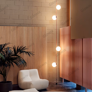 Nhà Máy Giá Da Vành Đai Mặt Dây Chuyền Đèn Thủy Tinh Bóng Râm DIY Hình Dạng Tối Giản Dòng Đèn Chùm Cho Khách Sạn Phòng Khách Cầu Thang - Product Image 3