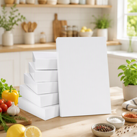 SUNCOLOR Lot de 6 boîtes cadeaux rigides en carton blanc moyen de 14 pouces avec couvercles pour vêtements et cadeaux