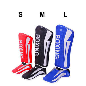 Protège-tibias Muay Thai Sanda Fighting Protective Gear épaissi PU Material Boxe et Taekwondo Cheville Protège-tibias - Product Image 5
