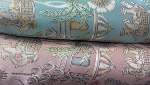 Tela Jacquard de Poliéster con Estampado de Elefantes y Motivos Tropicales de 58 Pulgadas, la Más Vendida, para Prendas de Vestir - Product Image 2