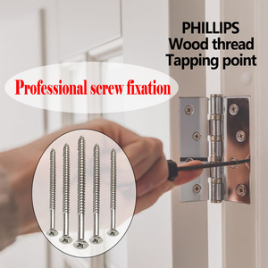 ANSI # <span class=keywords><strong>Viti</strong></span> Autofilettanti <span class=keywords><strong>per</strong></span> Legno in <span class=keywords><strong>Acciaio</strong></span> <span class=keywords><strong>Inox</strong></span> Zincato da 9,3 Pollici, Testa Piatta, Classe 4.8 6.8, Filettatura Standard <span class=keywords><strong>per</strong></span> Cerniere Metriche - Product Image 6