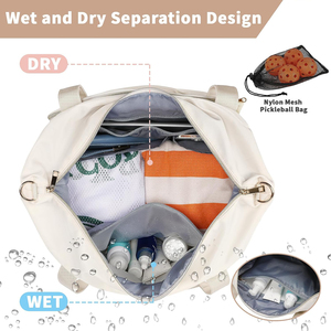 Raquettes de sport en nylon avec logo personnalisé pour femmes sac de sport Pickleball Padel fourre-tout avec compartiment à chaussures sac de pickleball de grande capacité - Product Image 3