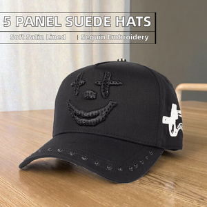 Gorras de Béisbol S31 de 5 Paneles en Stock, Forradas en Satén de Gamuza, 100% Algodón, Gorras Deportivas Unisex - Product Image 2