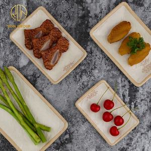 Vajilla de <span class=keywords><strong>melamina</strong></span> cuadrada personalizada-tazón de inmersión de salsa de soja de 2 compartimentos restaurante Hotel Catering patrón plato al por mayor - Product Image 2