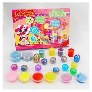 TOYSRUNNER New Customizable Non-Toxic <b>Slime</b> Advent Calendar <b>Slime</b> Box Toys Crystal Diy <b>Set</b> Relax Liquid Advent Calendar - Product Image 2