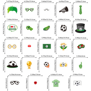 Decoraciones para Fiesta de <span class=keywords><strong>Cumpleaños</strong></span> de Fútbol, 24 Accesorios para Fotos con Palitos para Fiesta Temática de Fútbol, Artículos para el Dí<span class=keywords><strong>a</strong></span> del Partido - Product Image 2