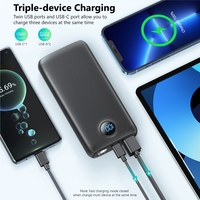 Chargeur portable en gros pour fabricants de produits, batterie externe avec affichage LED 20000mAh, Power Bank portable P58DL