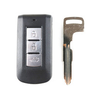 Coque de clé FOB pour Mitsubishi Xpander 2017-2022, remplacement de clé à carte intelligente, 3 boutons, matériau PP, télécommande testée QC