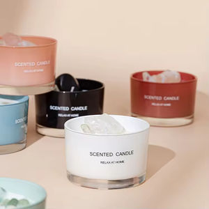 Velas perfumadas de cera <span class=keywords><strong>Spar</strong></span> Cup de lujo 2023, bonita caja de regalo para decoración del hogar con cristal para bodas y bares para pedidos a granel - Product Image 2