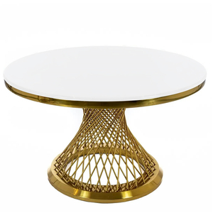 Golden Iron <b>Table</b> Centerpiece For Weddings And <b>Parties</b> Round <b>Tables</b> With Elegant Metallic Wedding - Product Image 5