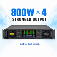 Amplificateur de puissance professionnel AD408 2 canaux 800W*4, montage en rack, amplificateur PA avec écran LCD pour système sonore de scène, karaoké, bar