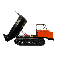 Dispositif de transmission hydraulique sans paliers, tombereau chenillé tout-terrain, tombereau chenillé auto-déchargeur pour travaux de génie civil