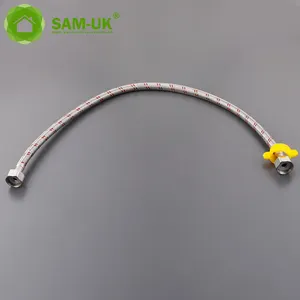 ptfe line 2 inch double outer wire stainless steel sleeve metal gas braided brake hose pipe