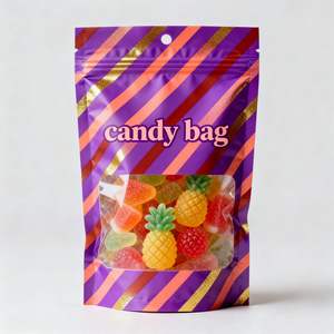 Custom Child-Resistant <b>Zip</b> Top Stand Up <b>Pouches</b> Opaque Design for Edibles Gummies Supplements - Product Image 2