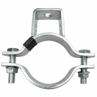 Collier de serrage pour tuyau fendu avec coussin en caoutchouc et support en U pour fixation murale, pièces de quincaillerie