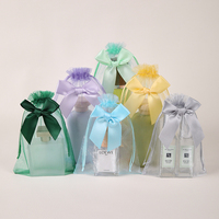 Hoogwaardige grote opbergzakjes van organza met trekkoord, op maat gemaakte logo's, recycleerbare organza zakjes voor sieraden