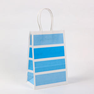 Sac fourre-tout en papier kraft imprimé couleur, style simple, pour vêtements, avec logo personnalisé, portable, prix fabricant, faible MOQ, vente en gros - Product Image 5