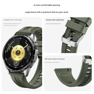 Bracelets et sangles de montre en silicone respirant 20 mm 22 mm pour montres connectées Huawei GT5/GT3/GT2/GT - Bracelets de remplacement pour montres intelligentes - Product Image 4