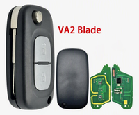Clé de voiture pliable pour Renault, coque de clé de voiture